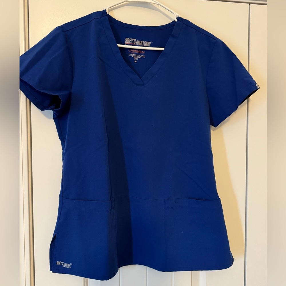 Navy blue scrub top